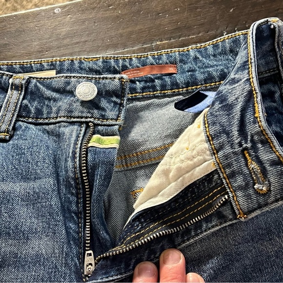 Anthropologie PILCRO The Vintage Straight Jeans Size 25 Distressed Frayed Boho - Picture 10 of 14